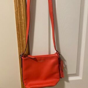 Coach Red Leather Crossbody Bag with Adjustable Strap
